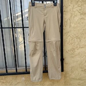 Columbia Omni-Shield Convertible Hiking Pants Women’s 6 Short Zip-Off Tan